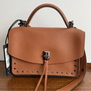 Rebecca Minkoff Small Darren Messenger Crossbody Bag In Rocher Brown MSRP $298